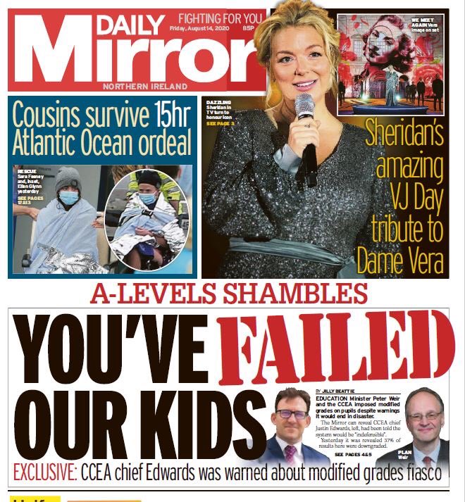 jillybeattie's tweet image. Secret algorithm not required to understand @dailymirrorni headline. @stevemayman @CCEA_info @McCrossanMLA @PheonixLaw @KRWLaw #indefensible