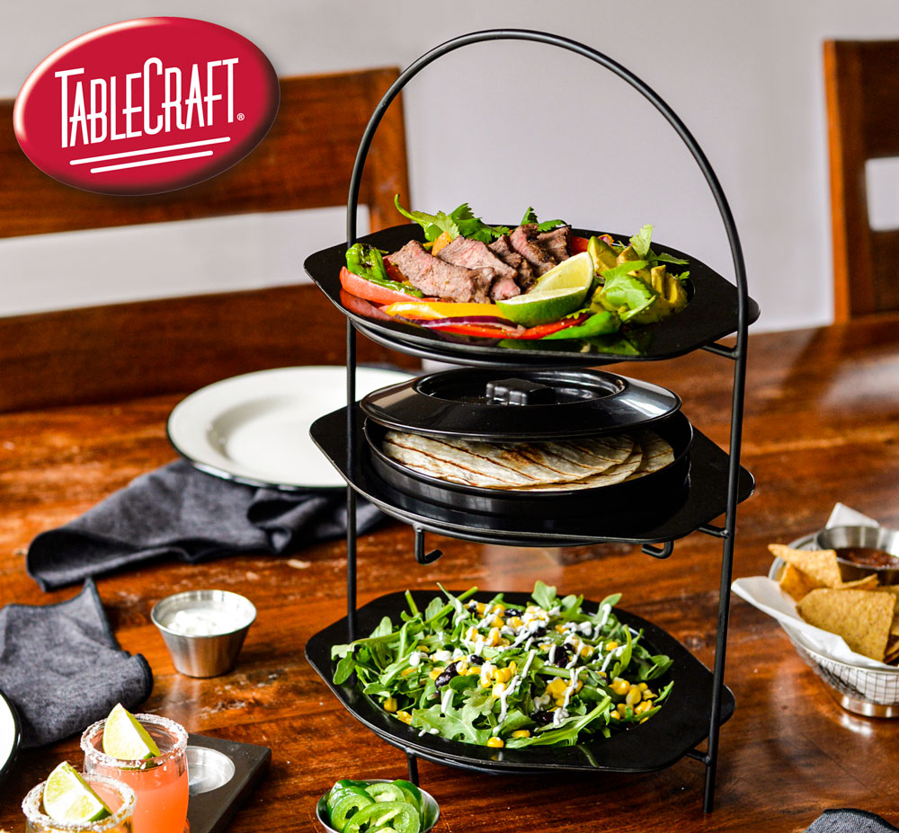 tablecraftEU's tweet image. Our fun Fajita Tower (FTR1711) is one of our most versatile risers, with more applications than we can count. On the blog today, we offer up three favourite suggestions: ow.ly/3uVc50ANKbX

#FajitaTower #TableCraftBlog #Risers #TowerofFood #StackablePlatters #VersatileRiser