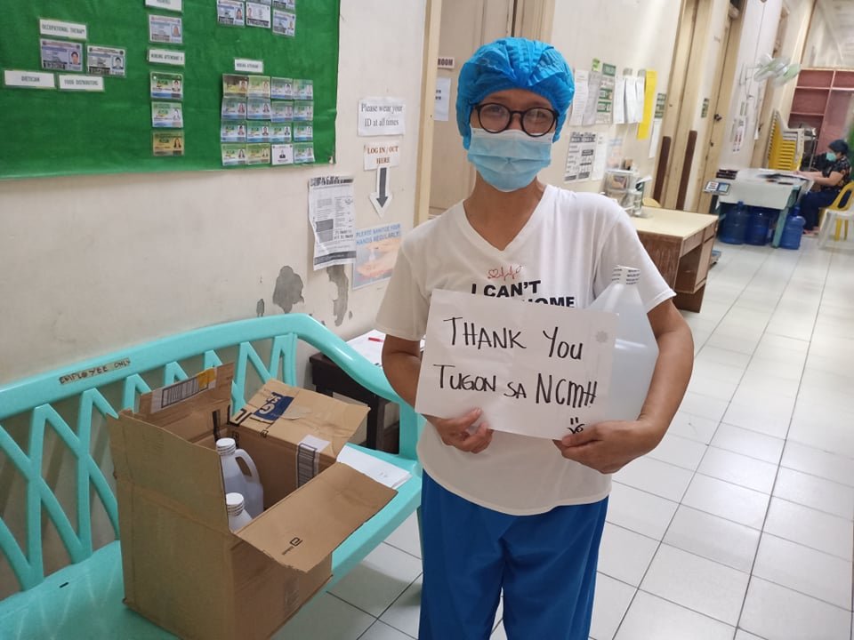 SilakboPH's tweet photo. As of our last update, we have sent 15 gallons of alcohol to @ncmhhotline. Maraming salamat muli sa inyong #TugonSaNCMH! #phcovid #savencmh #helpfromhomeph https://t.co/kOwE3cFJNQ
