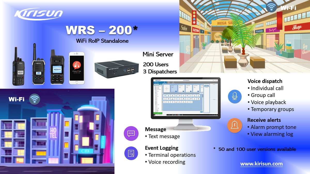 kirisun2's tweet image. Take advantage of existing Wi-Fi networks in your facilities to create your own powerful PoC Communications Network.
#kirisun #poccommunication #miniserver #wifi
