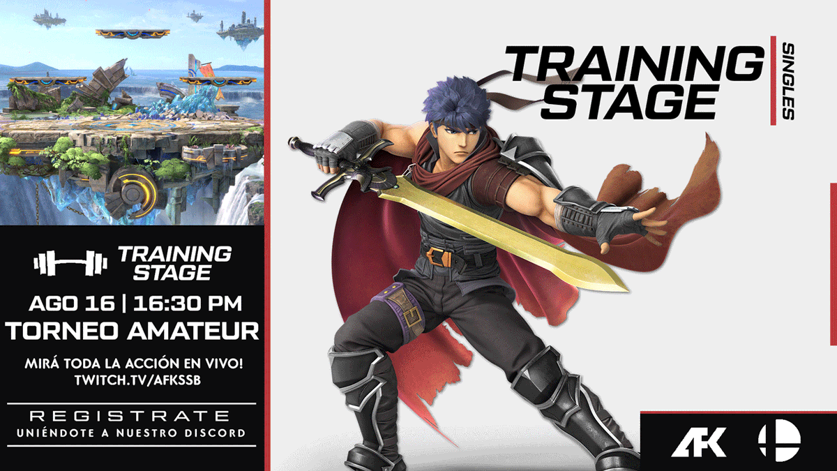 Afkssb's tweet photo. 🥊No se pierdan la próxima edición de Training Stage, nuestro torneo amateur online de SSBU!🥊

📅Cuando? - Domingo 16 a partir de las 16:30hs.

📝Toda la información de inscripción en el discord de nuestro compañero @M9Alexis: https://t.co/omUlAdrpeb

📺https://t.co/5BpglE6Onm https://t.co/z9fs6MiqfJ