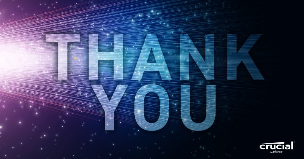 We wanted to say a big THANK YOU to everyone who has made this page awesome.  We are moving to <a href="/CrucialMemory/">Crucial Memory</a> on Monday so head over and give us a like.  We will see you with new gaming content on the Crucial Memory channel next Monday!