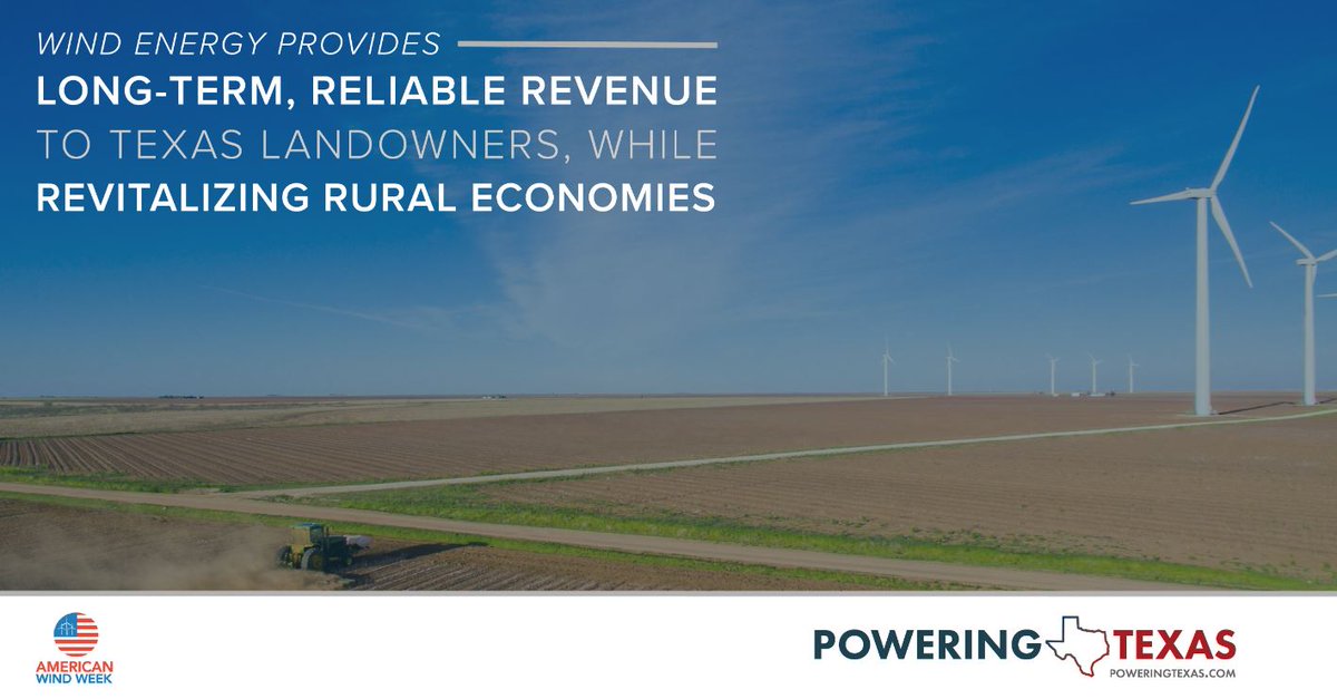 LubbockChamber's tweet photo. Wind energy brings investment to rural Texas communities #WindEnergyWeek @PoweringTX https://t.co/38uhFHA2bL