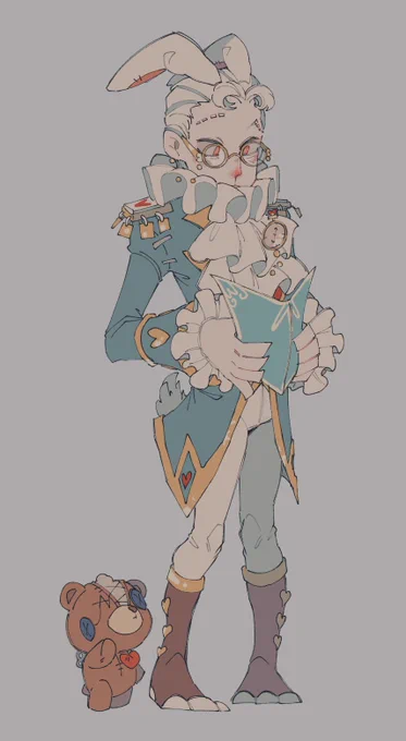 固定キャラで描いたうさ弁護士?(と、ちょっとバルクさんとクマちゃ?) 