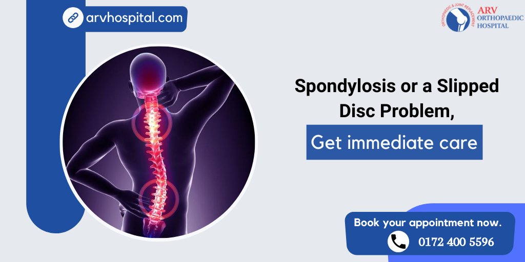 ArvHospital's tweet image. Damaged #SpinalDisc can lead to excruciating #pain, which worsens with movement.

Look out for the following signs to check if you have Slipped Disc problem:
1. Insomnia (secondary to pain), 
2. Weight Loss due to chronic pain

Get the best #treatment done from #expert.

#Health
