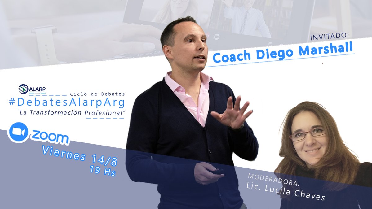 DanielRabalo's tweet photo. Los esperamos hoy para participar del Debates de ALARP Argentina. Nuestro invitado será el Coach Diego Marshall reflexionará sobre:
¿TRAGEDIA O POSIBILIDAD? “El nuevo desafío del Coach”
Por Zoom Viernes 14 a las 19 Hs. Argentina
Zoom https://t.co/O7pl08SRPZ https://t.co/49zKM5h8nW