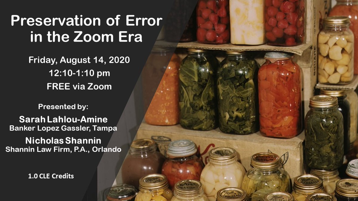 FlaBarAppellate's tweet image. Don't forget -- last chance to register for this FREE CLE!  #AppellateTwitter #APSRocks #MemberBenefits bit.ly/APSPreservation