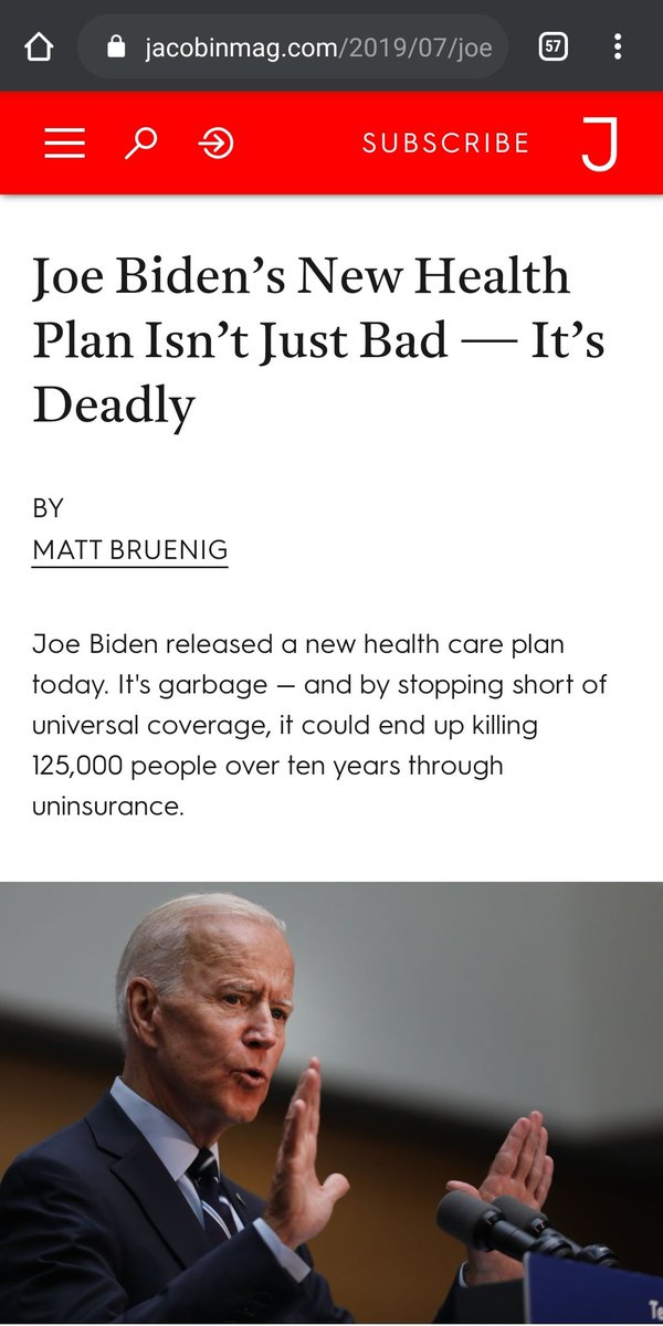 Here, the Democratic platform under Carter called for universal health care with mandatory coverage paid for by taxes. A sort of Medicare for All if you will. https://jacobinmag.com/2019/07/joe-biden-health-care-plan-uninsured