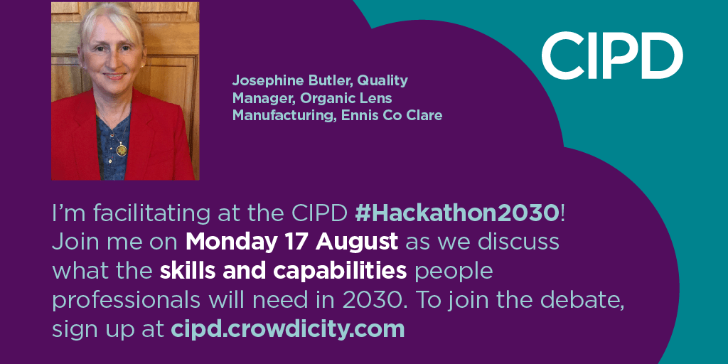 cipdireland's tweet photo. Join the debate at the CIPD #Hackathon2030 on Monday 17 August on what the skills and capabilities people professionals will need in 2030
Sign up at https://t.co/aSQoHxZQN1 https://t.co/fjT30FB2mq
