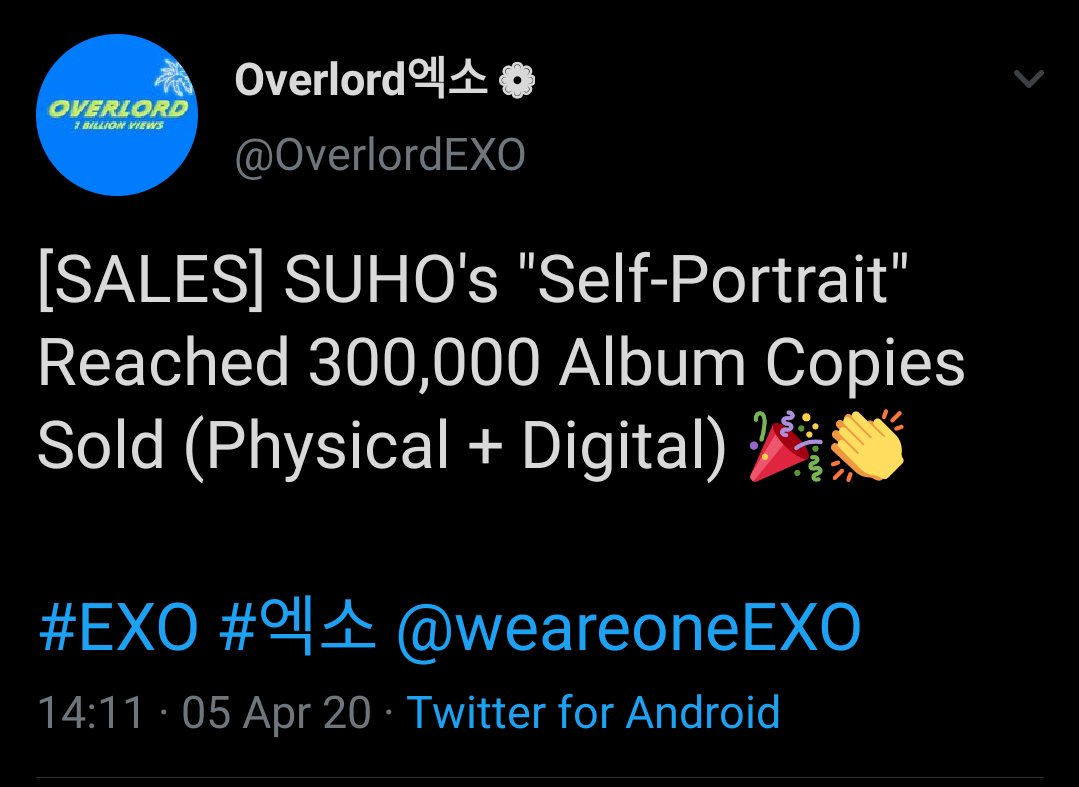 200405Okay so this day was glorious. Award shows, SM might clown us but the best clown makers are EXO themselves  (Sorry if this day is dragged a little. It deserves.) Let's start with this. Junmyeon selling 300k album copies (physical + digital)