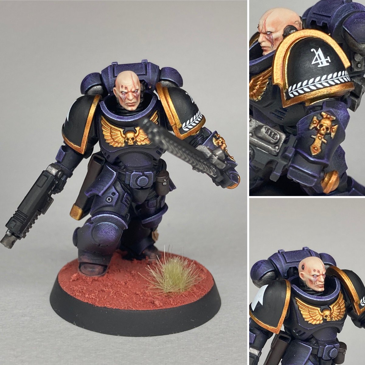 Painted a marine (of my own chapter) in an hour. Maybe the stars will align and I’ll do a full army. 

Maybe. 

#WarhammerCommunity #Warmongers #New40k #warhammer40000