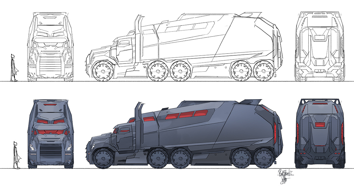 The Nightwings cart and the Batgirl's truck. Some of the vehicle designs for Nightwing Annual.  #Nightwing #Batgirl #dccomics 