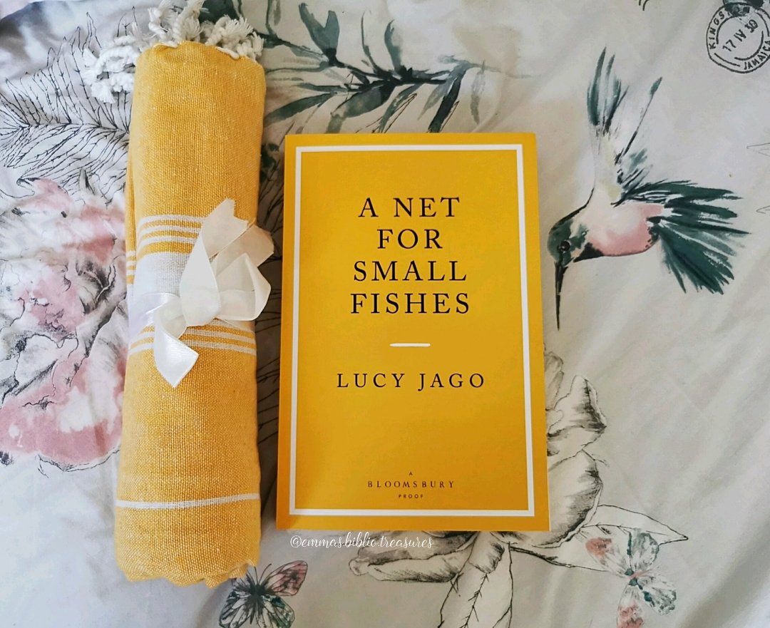 #Bookmail

Thank you so much @BloomsburyBooks for this beautiful saffron yellow parcel. I'm so excited about #ANetForSmallFishes 

Out February 2021