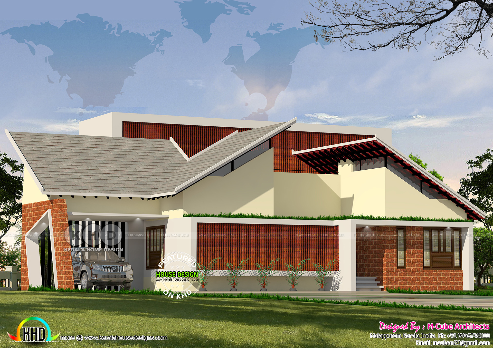 Kerala Home Design KHD On Twitter Butterfly Slab Contemporary Style kerala-home-design-khd-on-twitter-butterfly-slab-contemporary-style