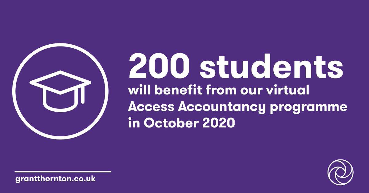 GrantThorntonUK's tweet photo. We're dedicated to creating a firm where opportunity is open to all. Our #AccessAccountancy programme provides young people with the opportunity to get a taste of the accountancy profession. This year we’re offering a record number of placements. https://t.co/rN56QxcXTl https://t.co/xFYBbmimZr