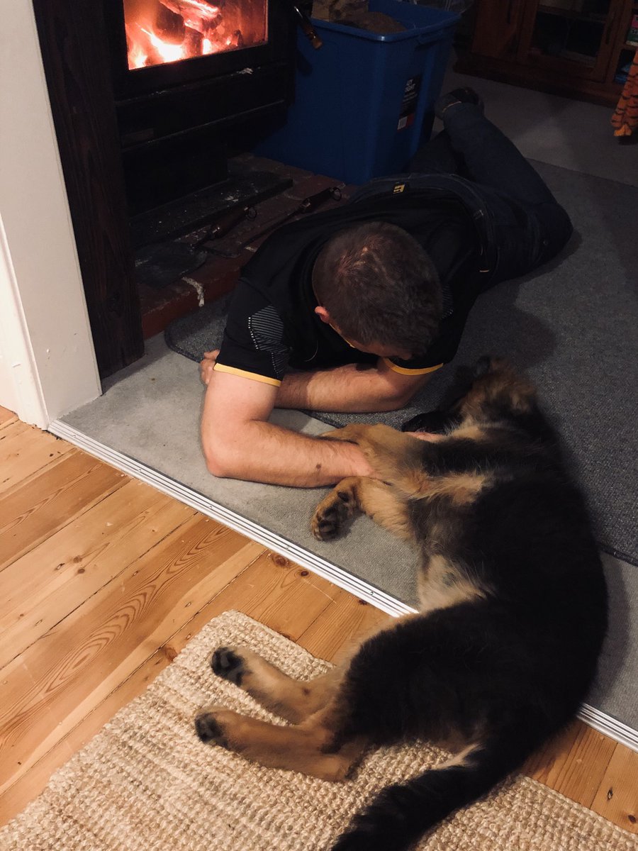 GsdRhana's tweet photo. Good night friends! 🥱
This is my nightly 💤 ritual with Dad by the fire 🥰 ... we hang out for our cuddles before bed 🐶🐾
Here’s to the weekend 🥂
#BFFs #longweek #puppycuddles #onebigsook #rhana https://t.co/NrMbq29CMq