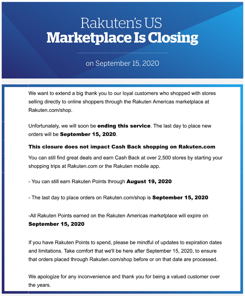 idpsales's tweet image. Japanese #marketplace #Rakuten in the US has announced they are closing.  

Just a year ago we canceled our #seller account because fees were more than #sales every month. 

They thought they would beat Amazon because they advertised their logo on some sports jerseys.

#ecommerce