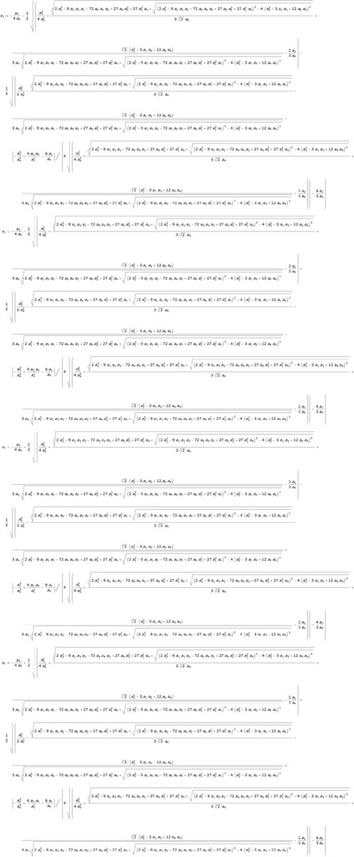 勉強しよう数学 4次方程式の一般解