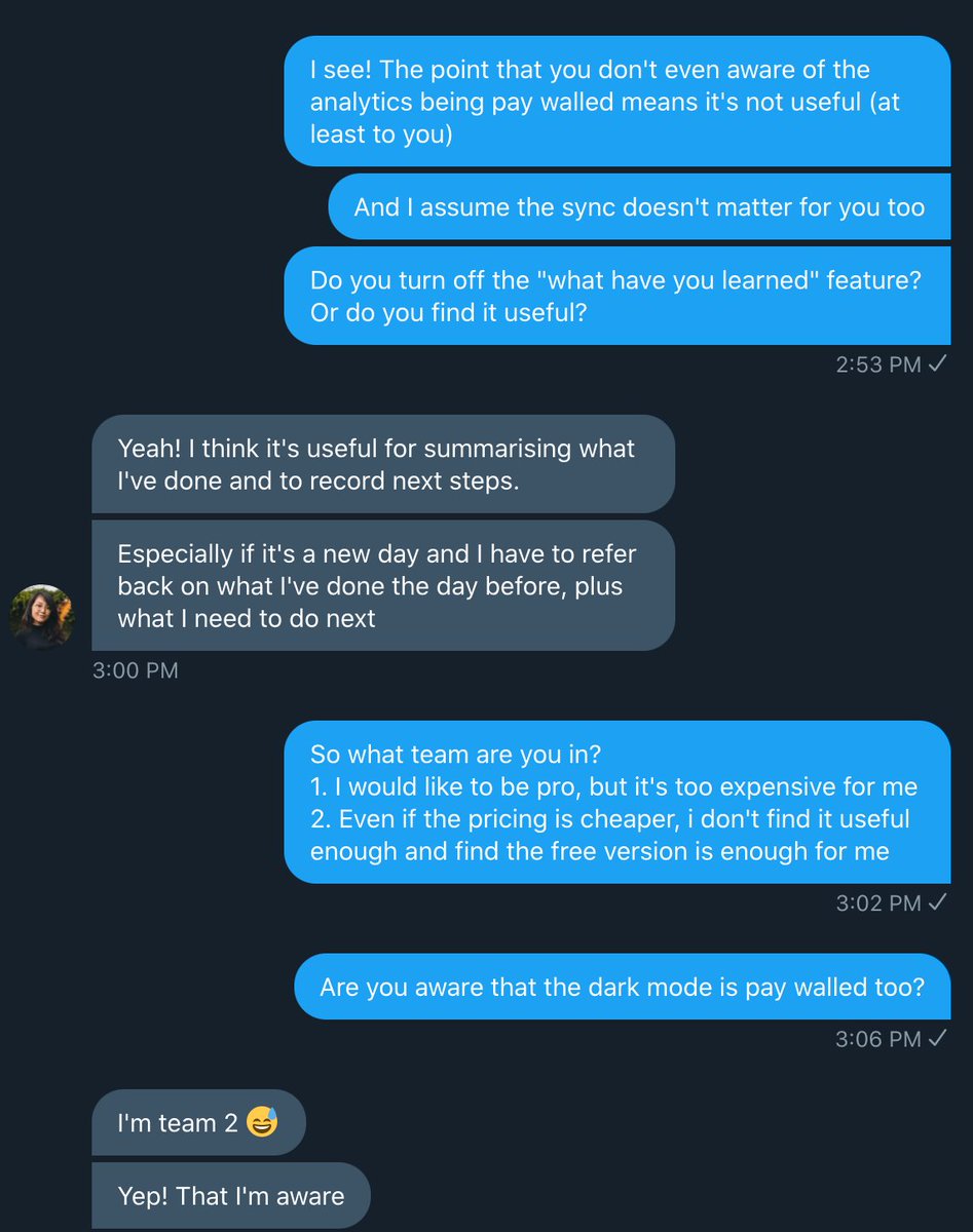 Extra: one data point where I realized that free version is good enough for active—non paying users.