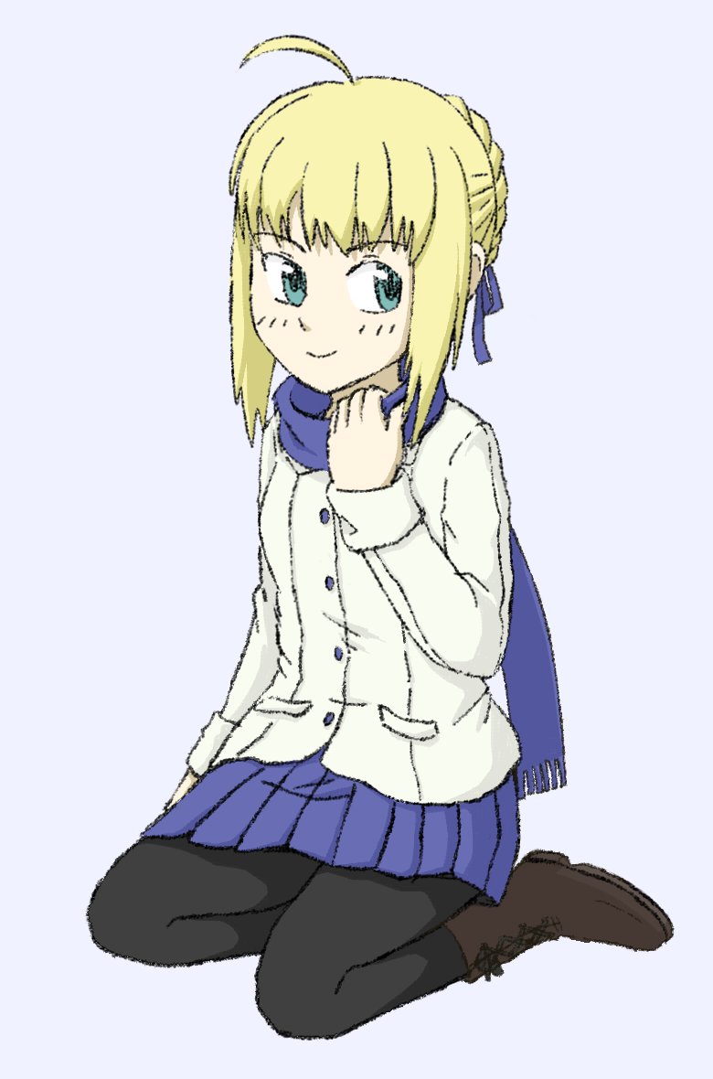 Mecha Knee Socks メカニーソ On Twitter Saber From Fate In Her Winter Clothes Commission For