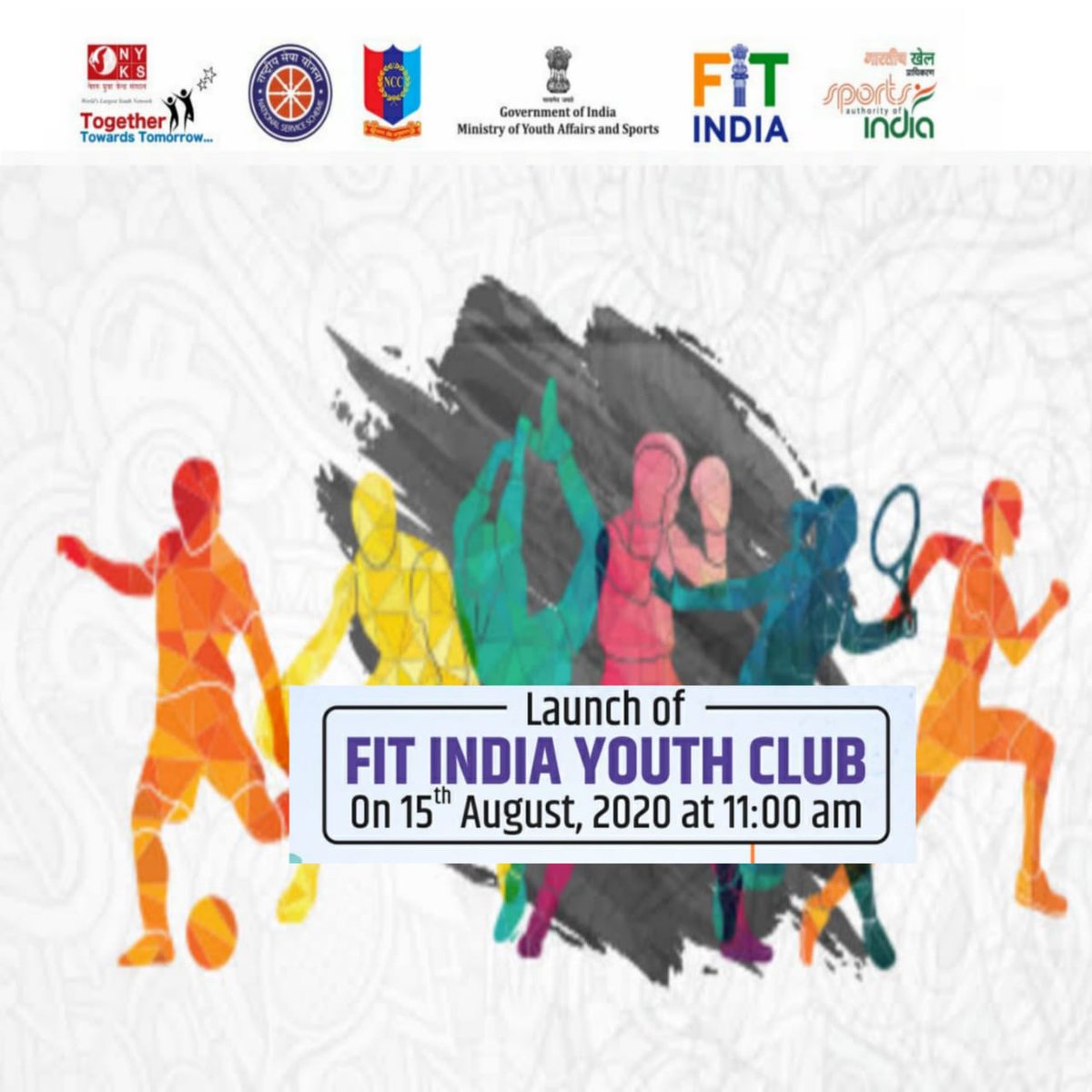 Nehru Yuva Kendra Theni Tamilnadu Launch Of Fit India Youth Club Day 15th August Time 11 Am Watch The Live Launch T Co Sz1n7ebpuy Newindiafitindia Fitindia Fitindiayouthclub Nyk Theni
