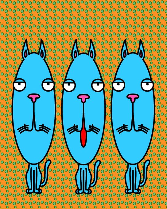 らくがき?
なが～い顔???
#らくがき
#イラスト
#ネコ?
#なが～い顔 