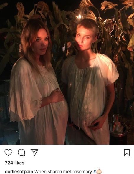 camille did not dress up as sharon tate for halloween! if you'd make your own research, you'd notice that sharon has never worn that kind of dress. she actually dressed up as rosemary('s baby) and her friend made a bad joke about it....