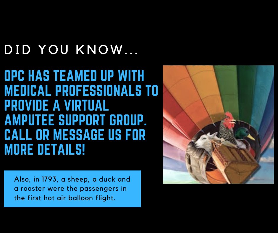 #FunFactFriday #OPCfacts #DidYouKnow #WeAreOPC #IamOPC #Support #HotAirBallon