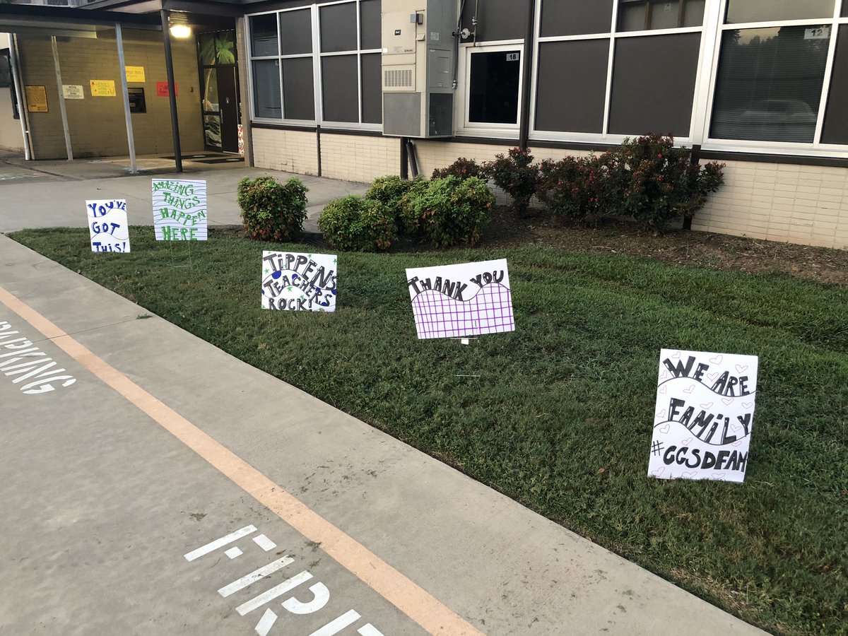 It was great to be welcomed with positive “graffiti” this morning! Thank you Collier and Hudson families!!