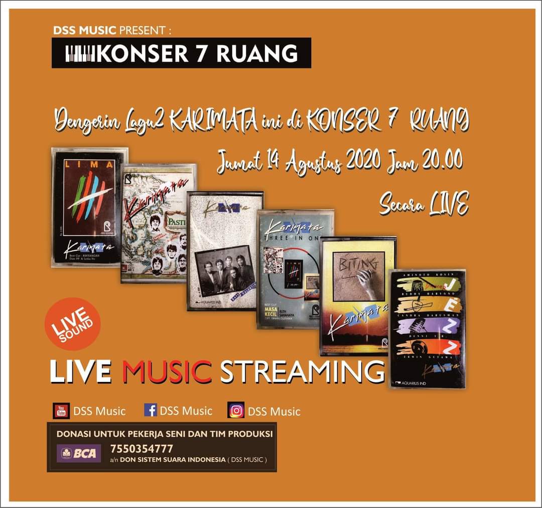 dida2witt's tweet photo. #Karimata LIVE #concert malam ini jam 20 WIB Jumat 14 Aug 2020 di YouTube https://t.co/tNdVQWtmsK

🎵🇮🇩🎧 https://t.co/7ZGKMuTFls
