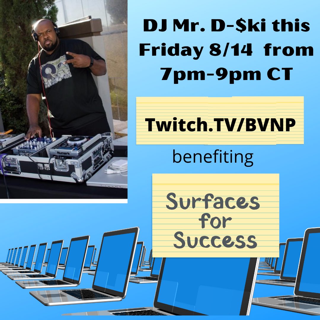 CaskeyFamilyFnd's tweet photo. Stuck in the house on a Friday night?  So are we...but we have a solution!

Turn on the strobe lights &amp; join DJ Mr D-$ki and the @CaskeyFamilyFnd TONIGHT from 8-10pm EST

https://t.co/BWiHFwSmBp

We are getting together for the love of music &amp; helping the youth get an education! https://t.co/PXUyA5ioem
