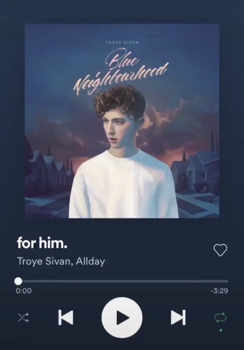 For him by Troye Sivan, Allday