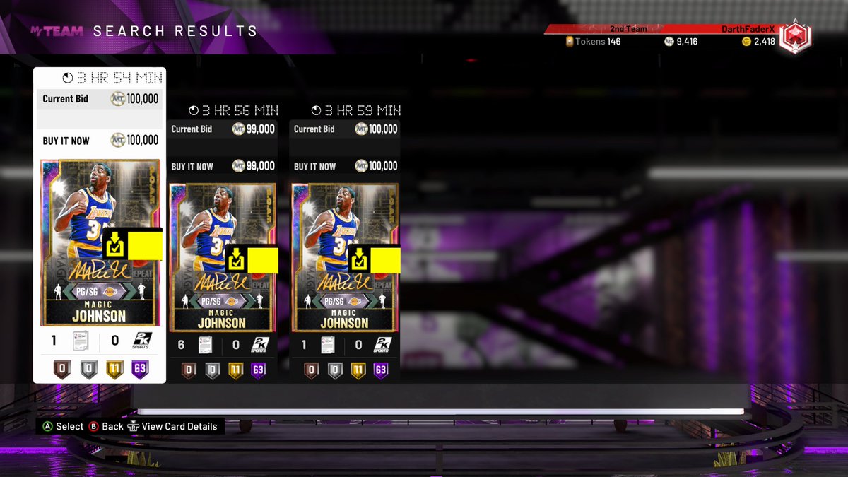 DarthFaderX's tweet photo. #GOATMagic with Buy Now option! Dropping in value? #NBA2K20 #XboxShare https://t.co/nj4YDeLwjx