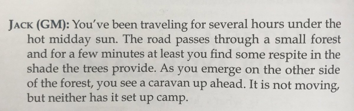 Ghastwood_niall's tweet photo. Just reading the @GreenRoninPub #FantasyAGE rule book (5stars), as you do because well, their #AdventureGameEngine is really fun, and easy to get into. But how do you travel for several hours under the midday sun #PedanticMuch 😂#TTRPG #FantasyRoleplay #NotDnD #MoreThanDnD https://t.co/XTkDU5CKGc