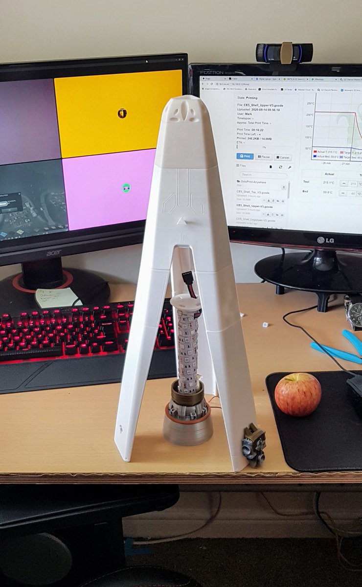 Fermion_Alpha's tweet photo. Yeah.. its gonna be massive. No bananas so used an apple for scale. #TheExpanse #TheRazorback https://t.co/a5a5yA7kFH