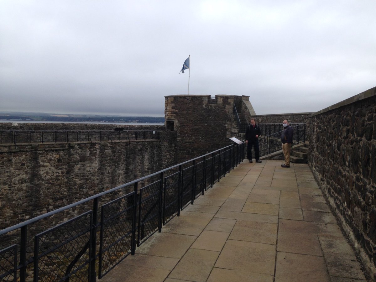UnionTyke's tweet photo. Great to be back out with members and management today @welovehistory Blackness Castle making sure the site will be safe for staff and visitors when it re-opens next week #keepingmemberssafe https://t.co/TtSuIq08Qe