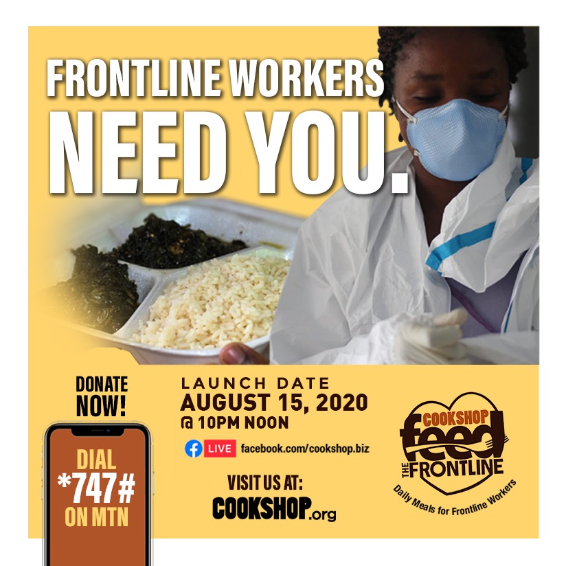 CookshopBiz's tweet photo. Join us for the online launch of the Feed the Frontline campaign this Saturday at 12pm. Meet Liberians on the frontline of the Covid-19 response, local restaurants, donors and the https://t.co/6kKFOUB6X1 Street Team. #Cookshop #feedthefrontline https://t.co/nvzWZ3YdP4