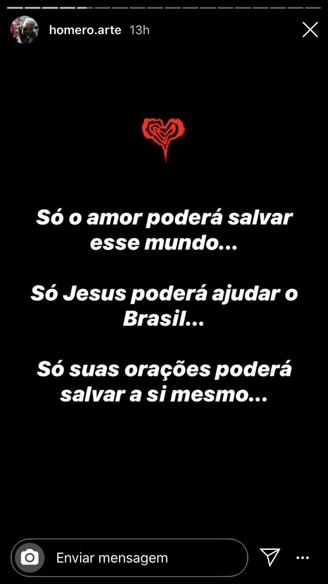 paiatrick's tweet photo. Mano... o Homero coração de “rua” acha que tem um plano comunista em andamento no Brasil a muitos anos e por isso o Brasil não vai pra frente... e que só Jesus é o caminho certo https://t.co/yrrQNeHXGn