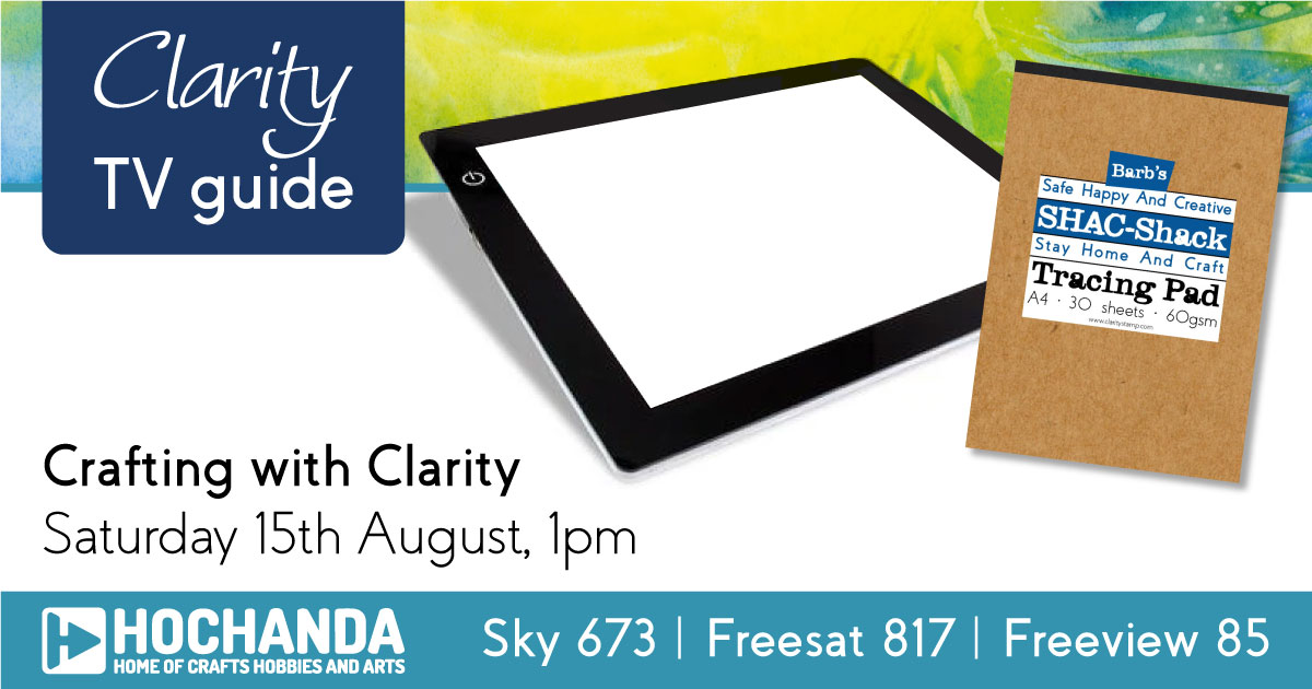 ClarityStamp's tweet photo. Do you have a Clarity Lightwave panel? If not, you need one. Tune in at 1pm tomorrow with Paul Church on HOCHANDA to find out why...

See you there?

#craftingwithclarity https://t.co/p0y1WlcvFq