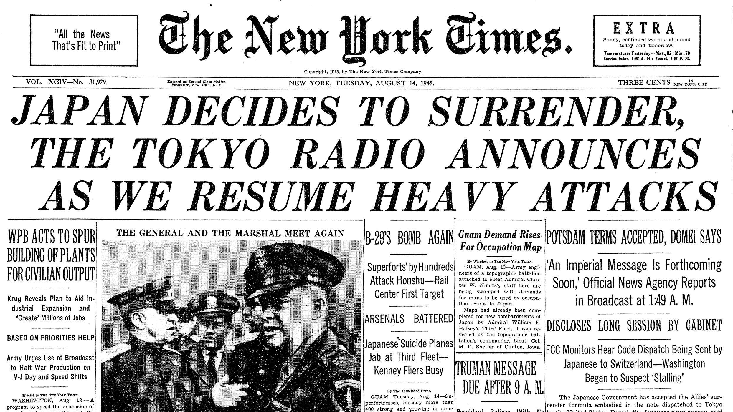 【歴史資料】終戦記念日 8/14/1945 Oakland Tribune 号外 歴史資料】終戦記念日 8/14/1945 Oakland Tribune 号外 その他