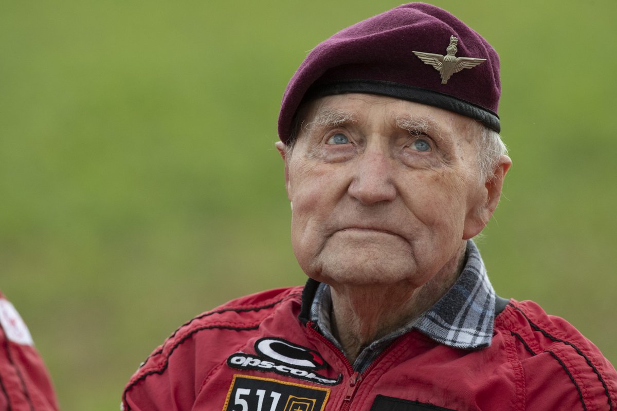 We are saddened by the passing of D-Day veteran John 'Jock' Hutton who served in the 13th (Lancashire) Parachute Battalion.

Last year, Jock touched the hearts of many,  parachuting over Normandy at the #DDay75 commemorations.  

His courage and spirit must never be forgotten.