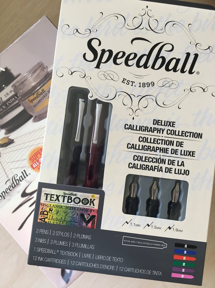 cultpens's tweet photo. Giveaway time! We're continuing to celebrate World Calligraphy Day by giving away a Speedball calligraphy set (may vary a bit from the photo)! Simply like this post and be sure you're following us to be in with a chance! Ends 21st August. https://t.co/DcNLX5zmtY