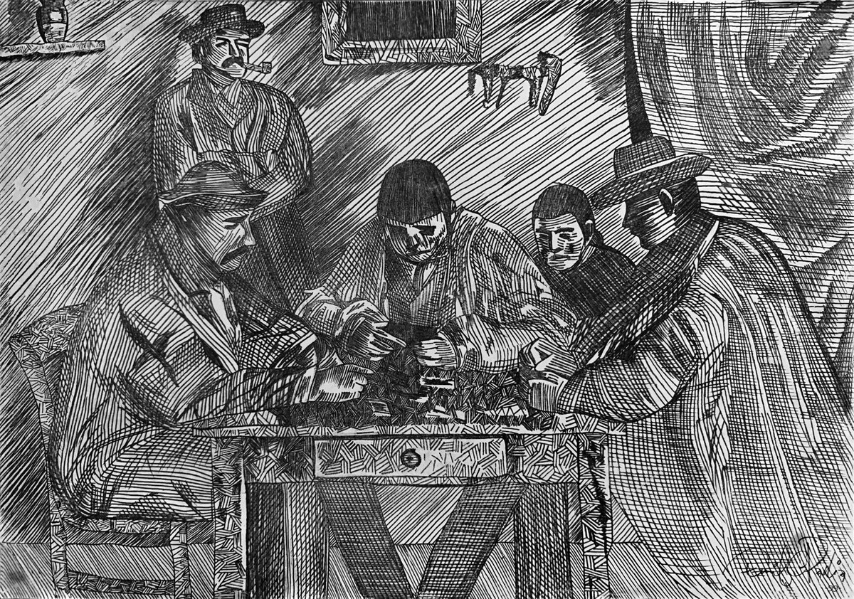 emilpadia's tweet photo. The Mobile Gamers [Le Joueurs Mobiles].
Graphite on cartridge paper, 30x21.
Ink on acetate, 30x21.

#Art #Artist #Drawing #Etching #Artwork #ModernArt #ArtGallery #Graphite #FineArt #ArtCollector #InstaArt #ArtistsOnTwitter #Gallery #ArtOfTheDay #Exhibition #ArtLovers https://t.co/QmOdcwPxTI