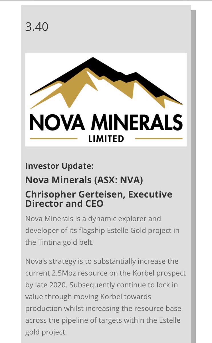 MrGraphite2's tweet photo. VIRTUAL GOLD CONFERENCE
20th August 2020.
#NovaMineralsLtd $NVA $NVA.ax $NVAAF
#VirtualGoldConference #mining #exploartion #gold #Alaska #Australia #marketing
https://t.co/Cnk9UAuCyY https://t.co/7rCRVwyZDQ