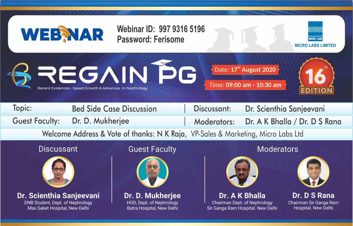 Bedside case discussion for exam going DM/ DNB Nephro student...
Watch live on YouTube:
youtu.be/kQ_pnXad-4c