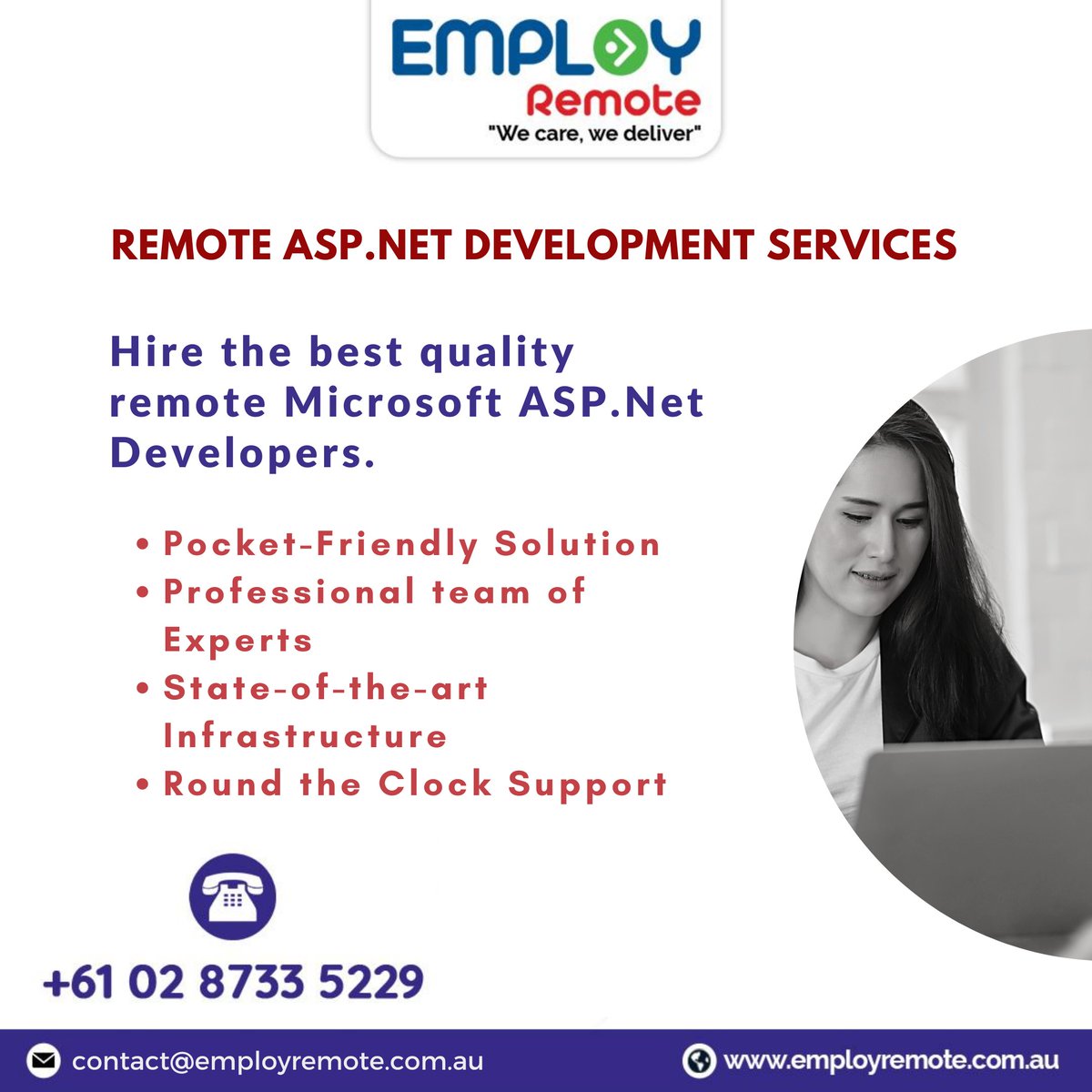 employ_remote's tweet image. Hire the best quality remote Microsoft ASP.Net Developers from Employ Remote with minimum hiring expenses. bit.ly/33XO9uS
#aspnetdevelopers