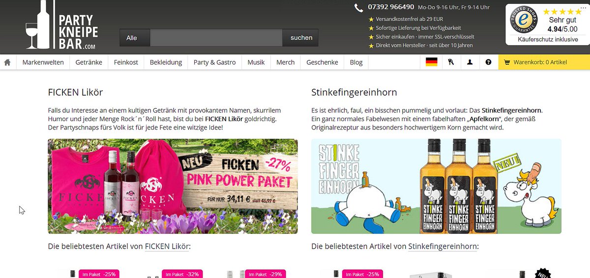 Sonderaktion 15.08.-15.10.2020: Mehr Provision bei party-kneipe-bar.com - leckere 12% Provision !