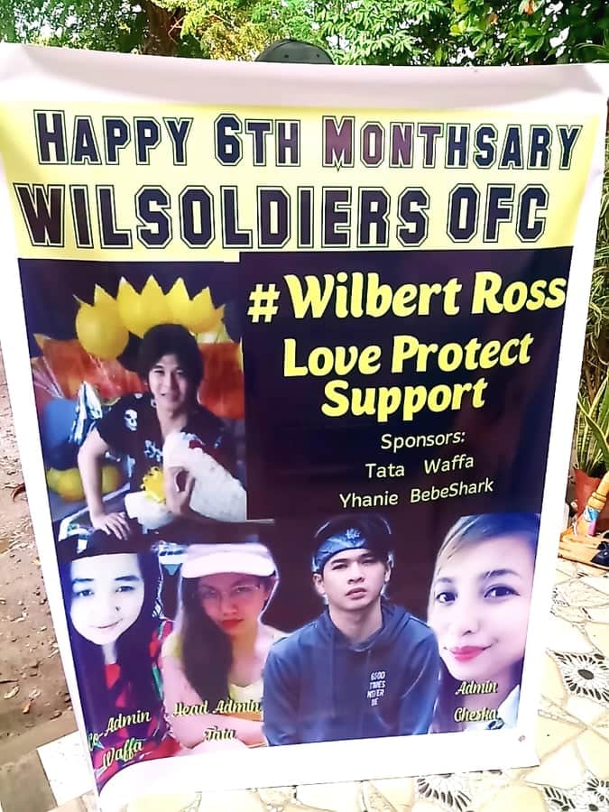 WilbertrossO's tweet photo. Cheers to more months and years of being together HAPPY 6TH MONTHSARY WILSODIERS OFC @hashtag_wilbert 
We love you #Wilbert Ross 💛💛💛
Pamilyang solid 
@Rnjoy11 Head Admin 
@SReijon  Co Admin 
@WilsoldierF Admin https://t.co/UuUMK73C2l