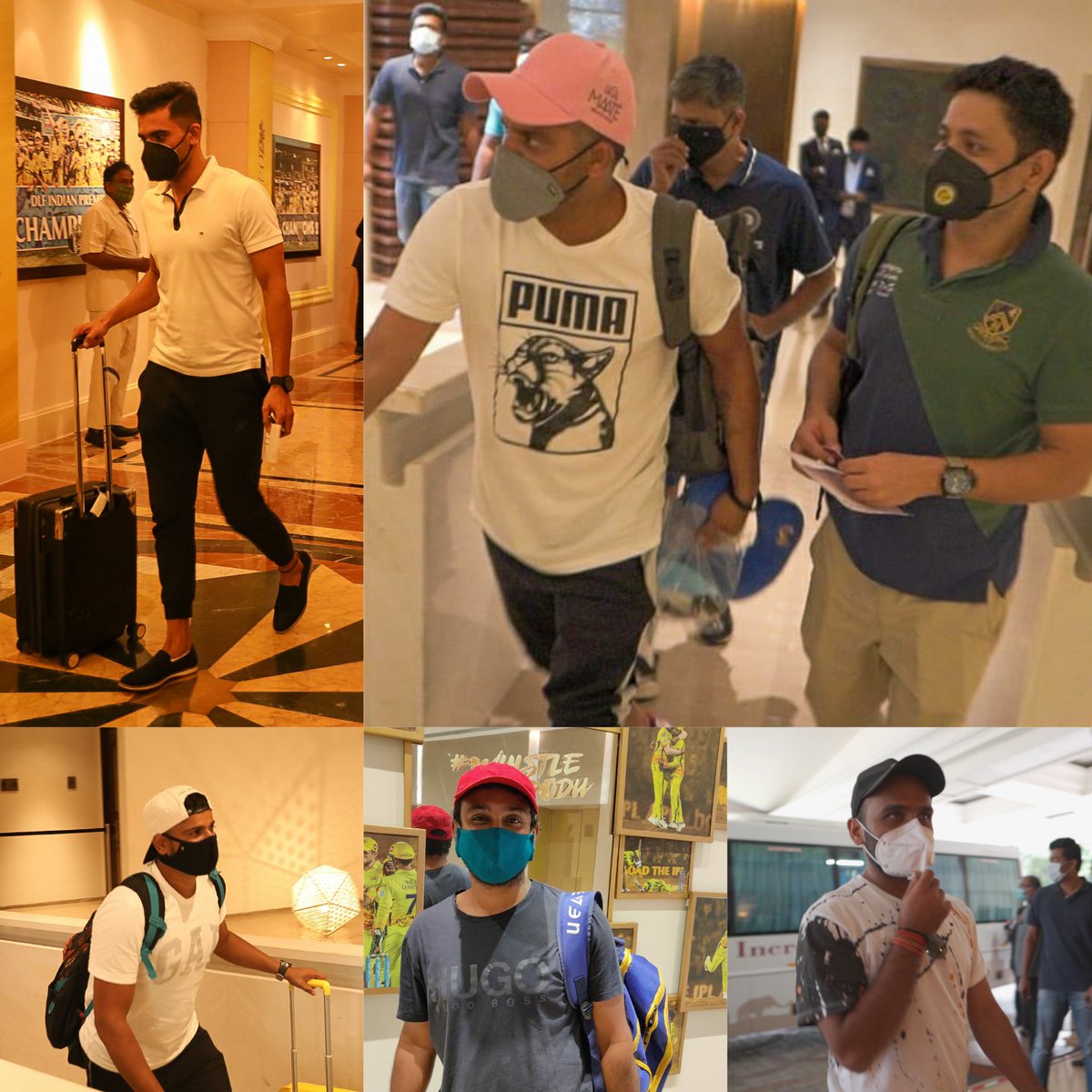 ChennaiIPL's tweet photo. The Masketeers! #StartTheWhistles #WhistlePodu 🦁💛 https://t.co/EP6Ww554S5
