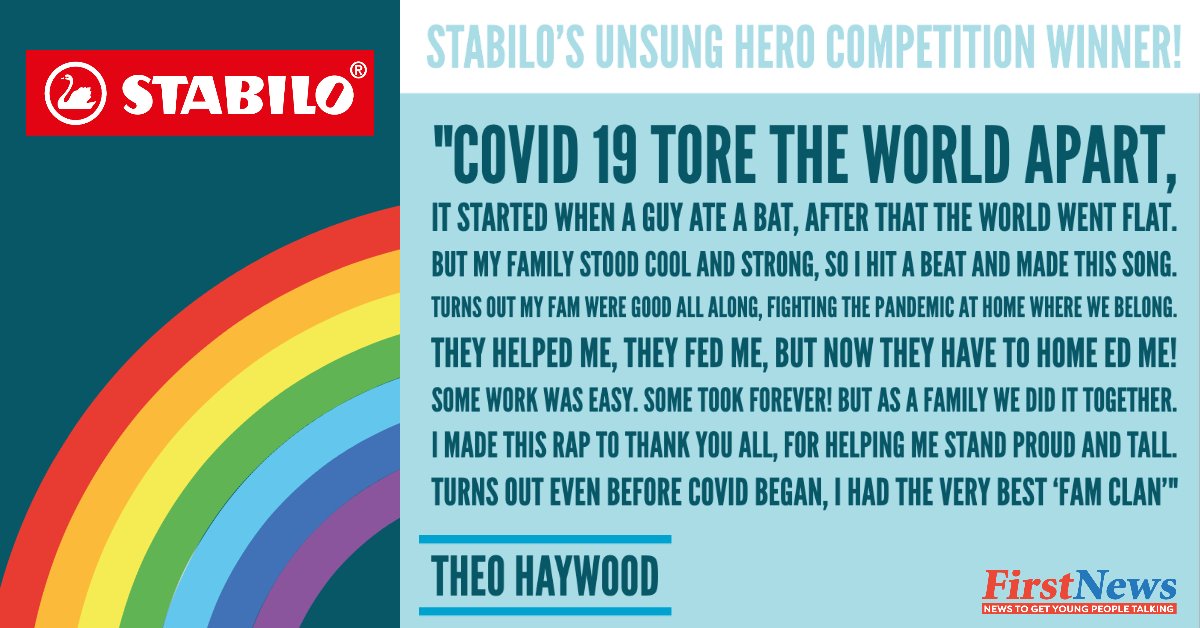 Congratulations to Theo Haywood the winner of our exclusive #STABILOUK Unsung Hero competition! Theo wrote this very entertaining rap, nominating his family as his unsung heroes. Find out more on page 20 of this week's paper.